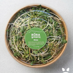 Microgreens Mixtos (mostaza, rábano, maravilla) Cosechados caja 90 gr. - Röra Greens
